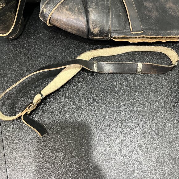 Freebird Teagan Boots Womens 8 Black Distressed Leather Knee High Western Buckle - Picture 10 of 10